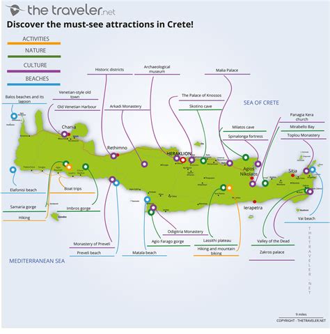 Places to visit Crete: tourist maps and must-see attractions