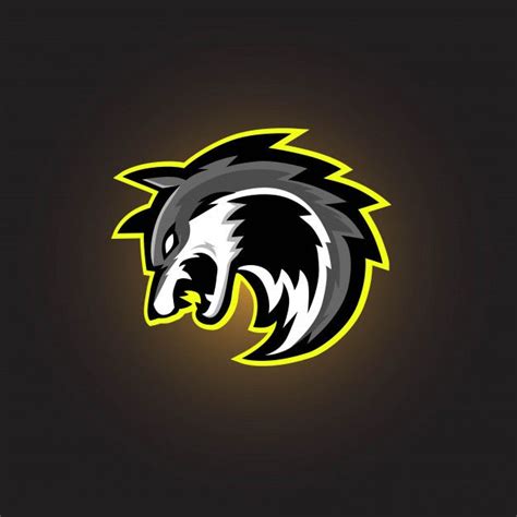 Logotipo de gaming lobo gris esport | Vector Premium | Logotipo de pet ...