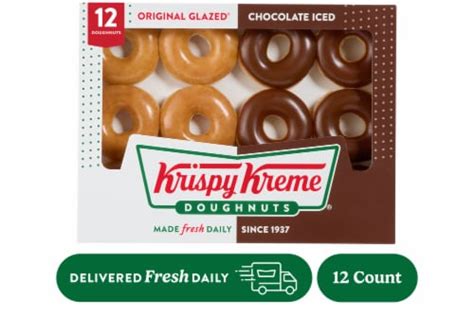 Krispy Kreme® Original Glazed® & Chocolate Doughnuts, 12 ct / 23.2 oz ...