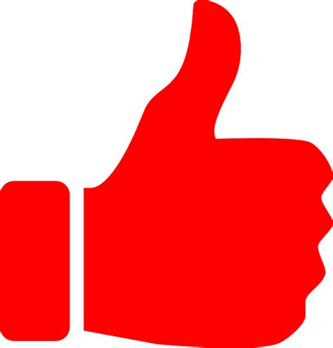 Red Thumbs Up Clip Art at Clker.com - vector clip art online, royalty ...