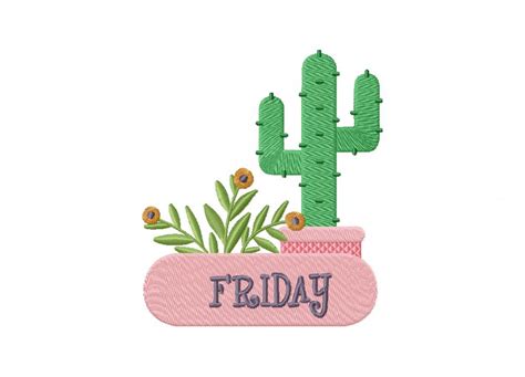 Friday Banner Embroidery Design – Daily Embroidery