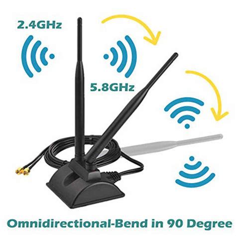 GetUSCart- TECHTOO WiFi Antenna Dual Band 2.4GHz - 5.8GHz with RP-SMA ...