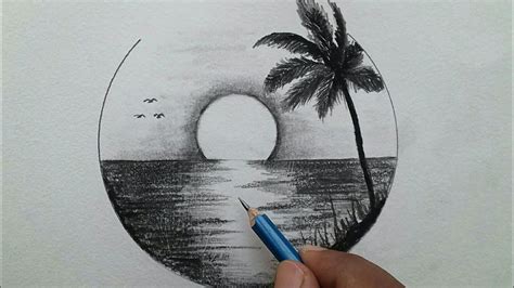 Sunset Drawing Pencil Sketch : Sunsets are often beautiful and ...