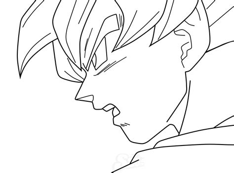 Goku Face Drawing at GetDrawings | Free download