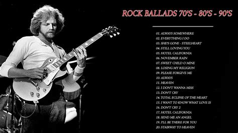 ROCK BALLADS 70'S - 80'S - 90'S | BEST ROCK BALLADS OF ALL TIME | ROCK ...