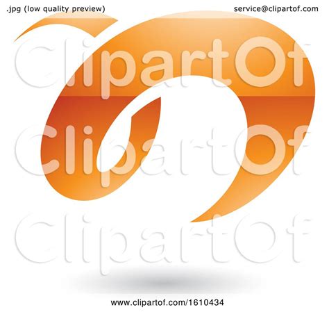 Clipart of an Orange Letter N - Royalty Free Vector Illustration by ...