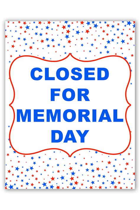 printable-sign-closed-memorial-day-example-7 - Mom Envy