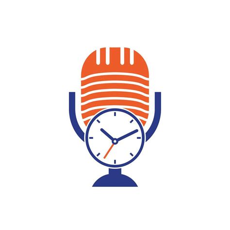 Podcast time vector logo design template. 10949583 Vector Art at Vecteezy