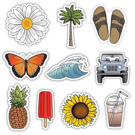 Big Moods VSCO Girl Aesthetic Sticker Pack 10pc | Aesthetic stickers ...