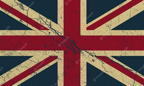 Premium Vector | Grunge uk flag background