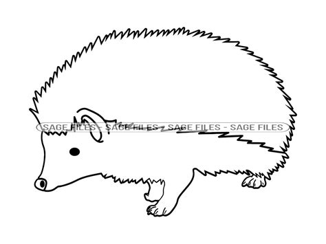 Hedgehog Outline SVG Hedgehog SVG Hedgehog Clipart Hedgehog - Etsy