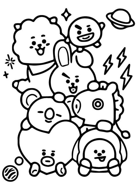 Bt21 Characters Coloring Pages Coloring Pages