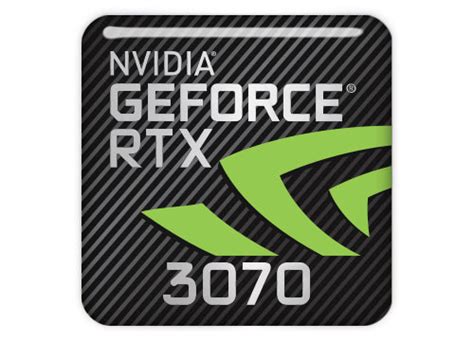 nVidia GeForce RTX 3070 1"x1" Chrome Effect Domed Case Badge / Sticker ...