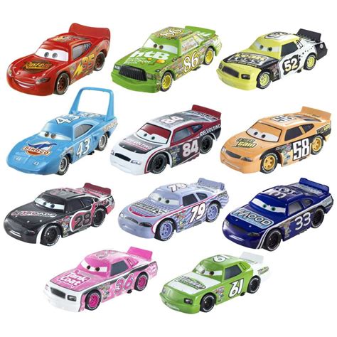 Disney Pixar Cars Toy Piston Cup Racer Lightning McQueen Dinoco Jackson ...