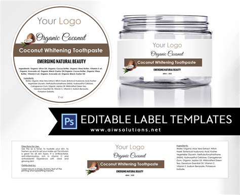 Label template ID17 | aiwsolutions