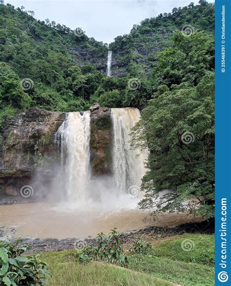 Waterfall at Sukabumi stock image. Image of waterfall - 255468391