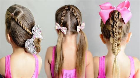 5 Minute Girl's Hairstyle - 3 Easy Toddler Hair ideas - YouTube