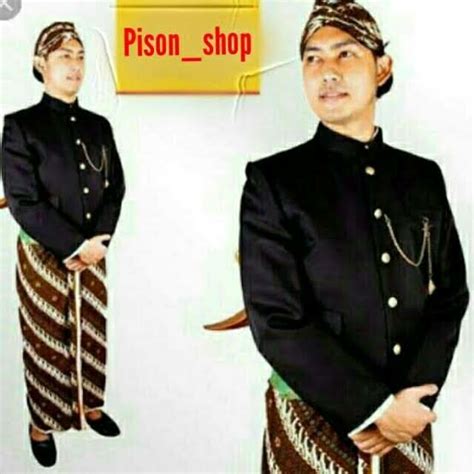 Jual BAJU BESKAP PRIA ADAT JAWA SET JARIK BLANGKON MURAH PAKAIAN ...