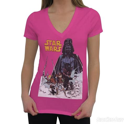 New Women's Star Wars V-Neck T-Shirts - The Kessel Runway