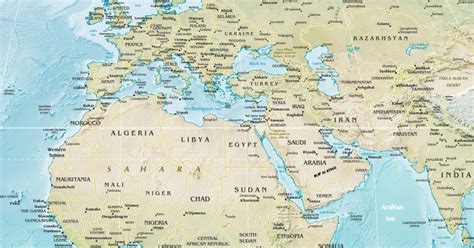 Physical Map Of Southwest Asia Mountains