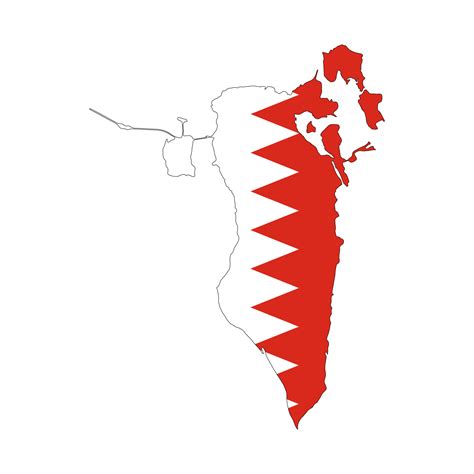 Bahrain Flag Map 25222519 PNG