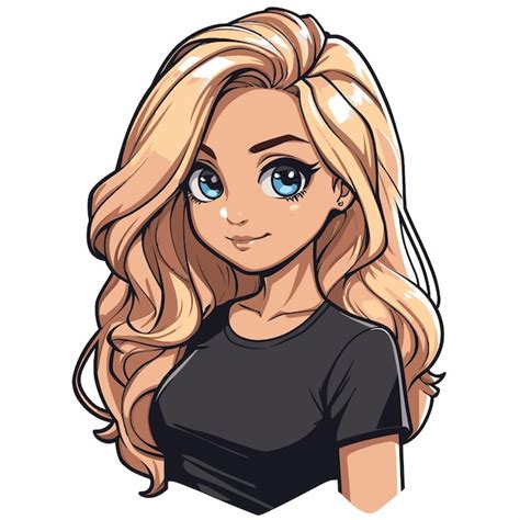 Premium Vector | Young gamer girl avatar streaming with blonde hair and ...