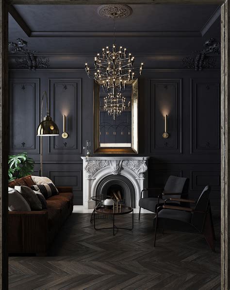 Moody Gothic Interior Design - Woodgrain