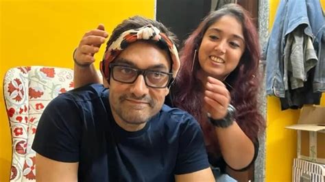 Aamir Khan wears daughter Ira Khan's hairband as she shares their cute ...