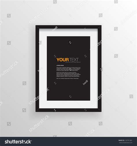 A4 / A3 Format Paper Design Vector With Text, Picture Frame And Shadow ...