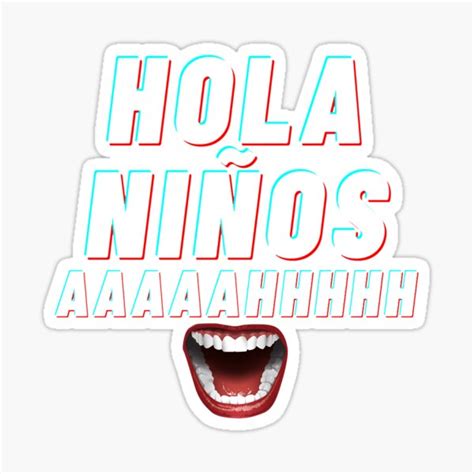 "Graphic elite tik toker Hola Ninos Meme" Sticker for Sale by ...