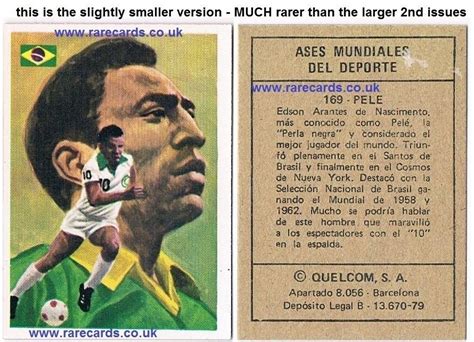 rare Pele football trade cards and soccer cigarette cards for sale from ...