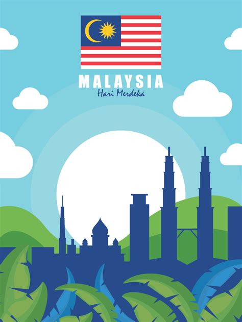 malaysia hari merdeka poster 10528818 Vector Art at Vecteezy