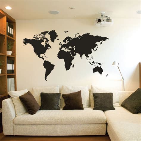 Large World Map Wall Sticker 89407 - Stickers Wall