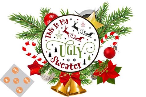 Christmas SVG Design | Christmas Round Sign SVG (2908708)