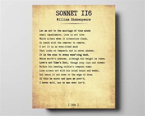 William Shakespeare love poem - Sonnet 116! Typewriter font, printable ...