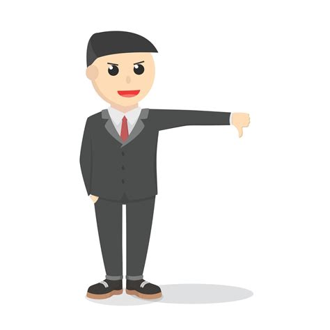 businessman mocking pose design character on white background 8568018 ...