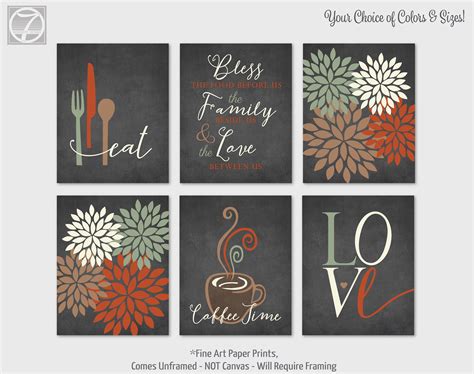 Flower Line Art Printable Kitchen Wall Art Quote Art Kitchen Printable ...