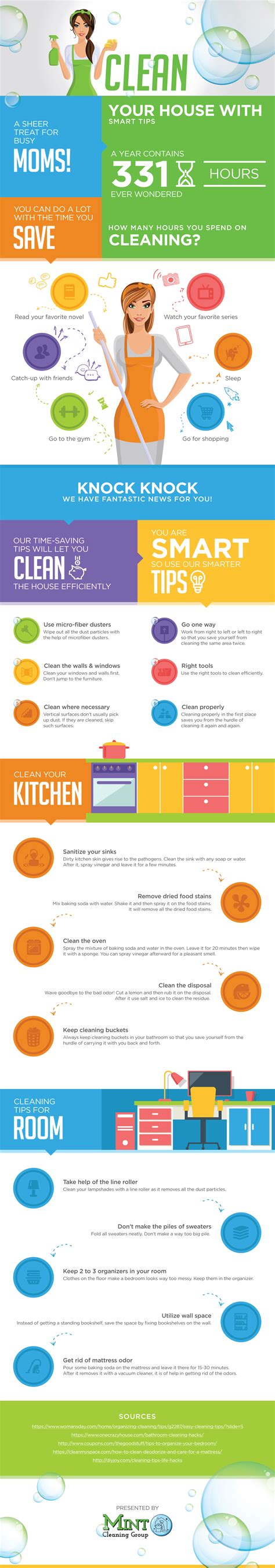 Tips to Cleaning More Efficiently | Infographic Post