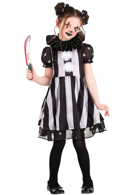 Dark Circus Clown Costume for Girls