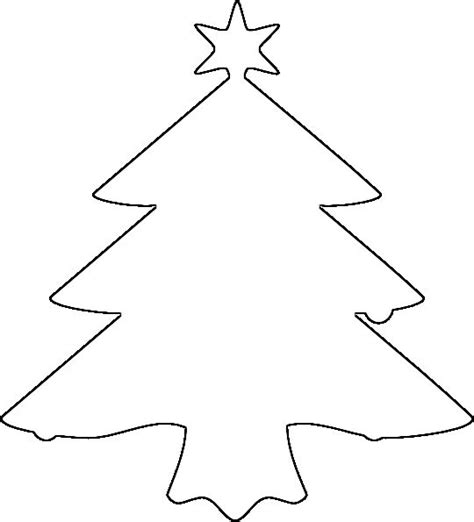 Christmas tree black and white christmas tree clipart outline ...