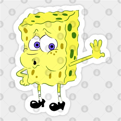 Tired Spongebob Meme - Spongebob Meme - Sticker | TeePublic