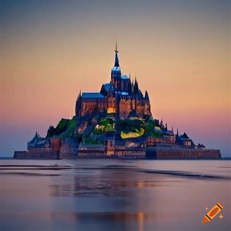 Stave carving of mont saint-michel