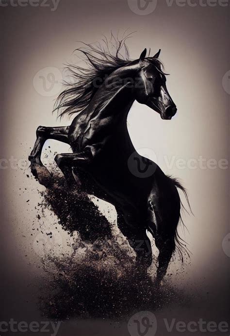 Illustration of a majestic horse. Detailed portrait. 12953089 Stock ...