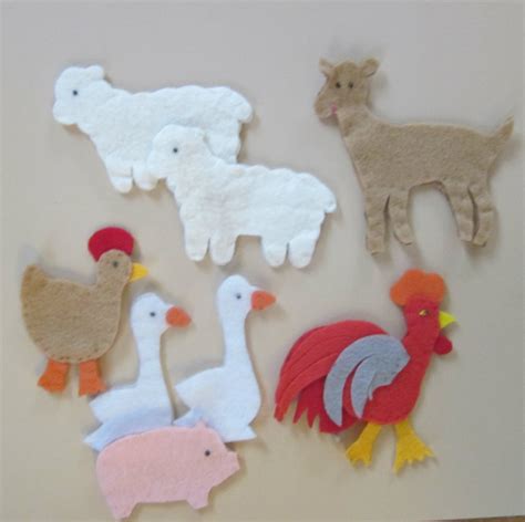 12 Farm Animals felt toys set kids toys felt toys | Etsy