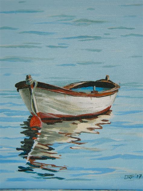 Water colour - boat and reflections | Water art, Boat art, Reflection art