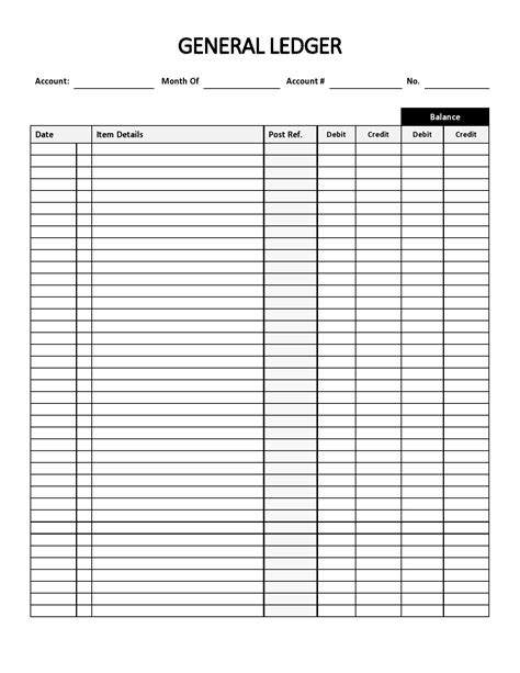 38 Perfect General Ledger Templates [Excel, Word] ᐅ TemplateLab