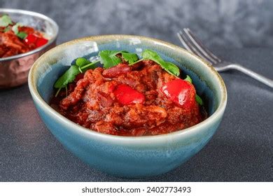 Vegetarian Chili Con Carne Quorn Mince Stock Photo 2402773497 ...