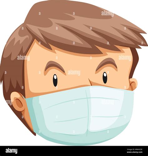 A Face of Man Wearing a Mask illustration Stock Vector Image & Art - Alamy