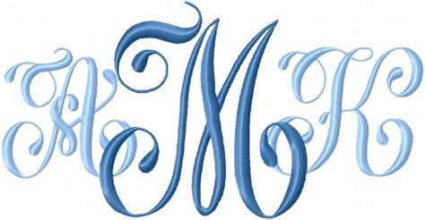 Glamour Monogram Font - Comes in 2,3,4,5 inch Sizes - machine ...