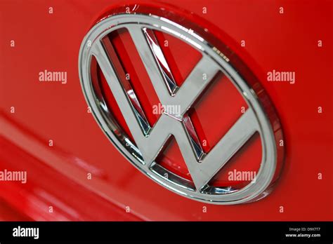 Volkswagen logo red Stock Photo - Alamy